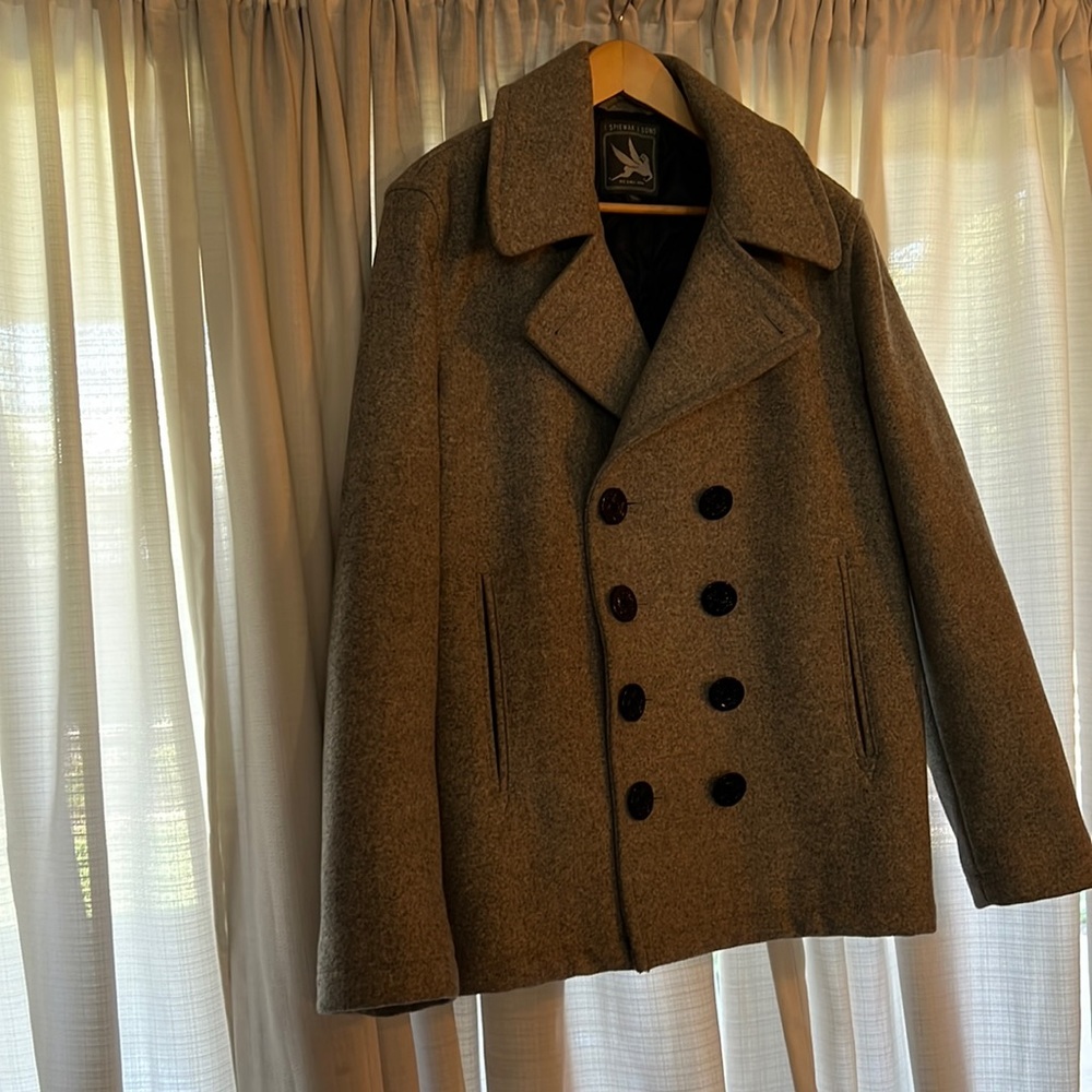 Mens wool Peacoat- Size S🐺